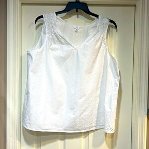 Time and Tru Sleeveless Eyelet Top